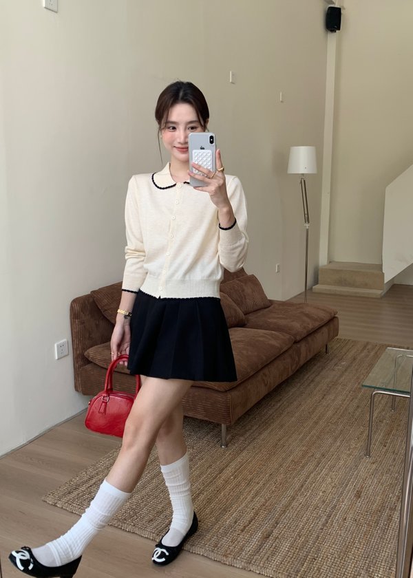 Ariel Knit Cardigan in Oat