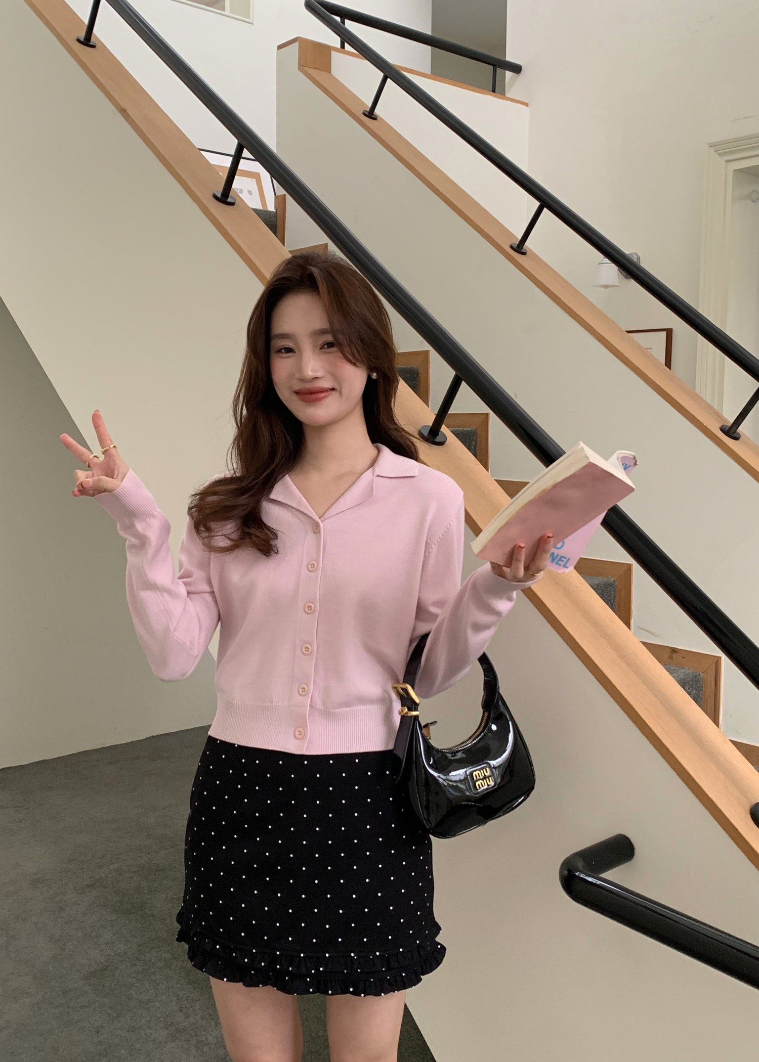 (DEFECT) Jamie Long Sleeve Knit Top in Light Lilac