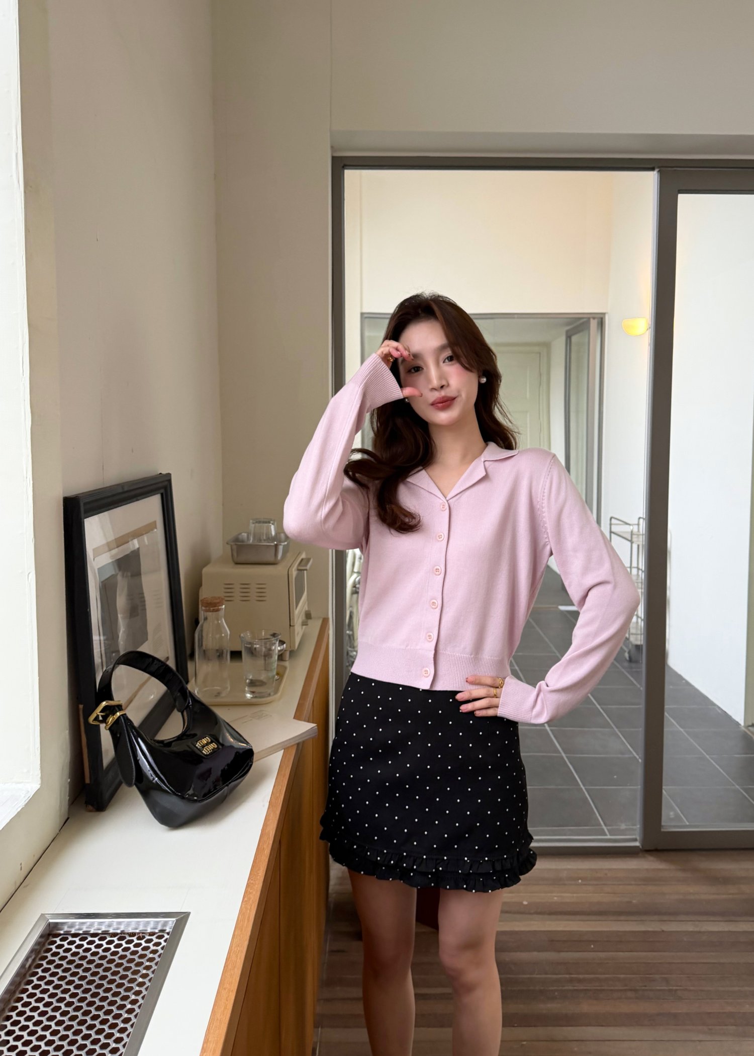 (DEFECT) Jamie Long Sleeve Knit Top in Light Lilac