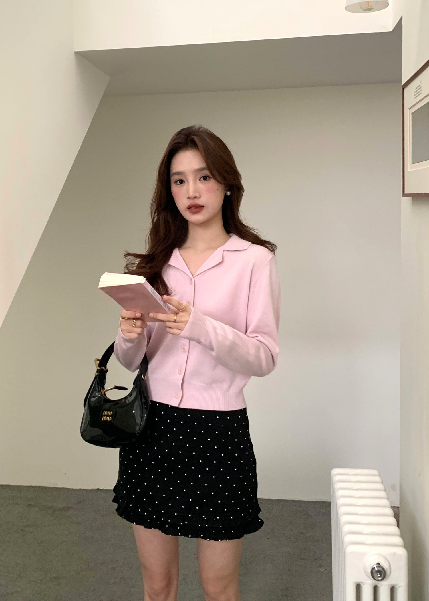 (DEFECT) Jamie Long Sleeve Knit Top in Light Lilac