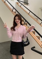 (DEFECT) Jamie Long Sleeve Knit Top in Light Lilac