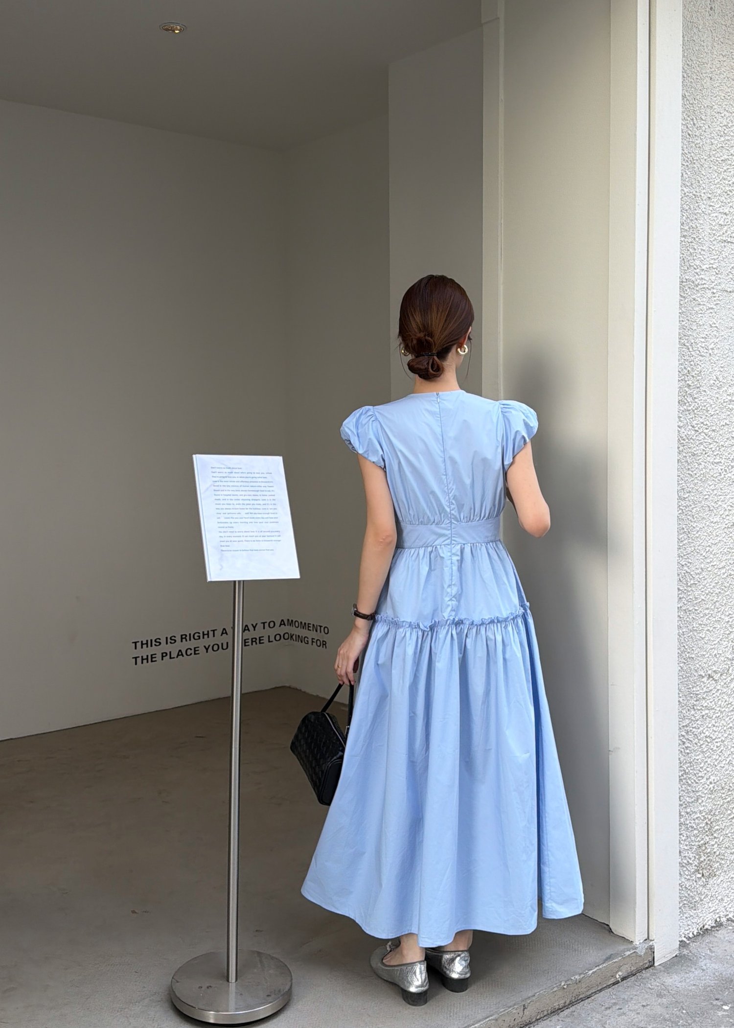 Camille French Maxi Dress in Blue