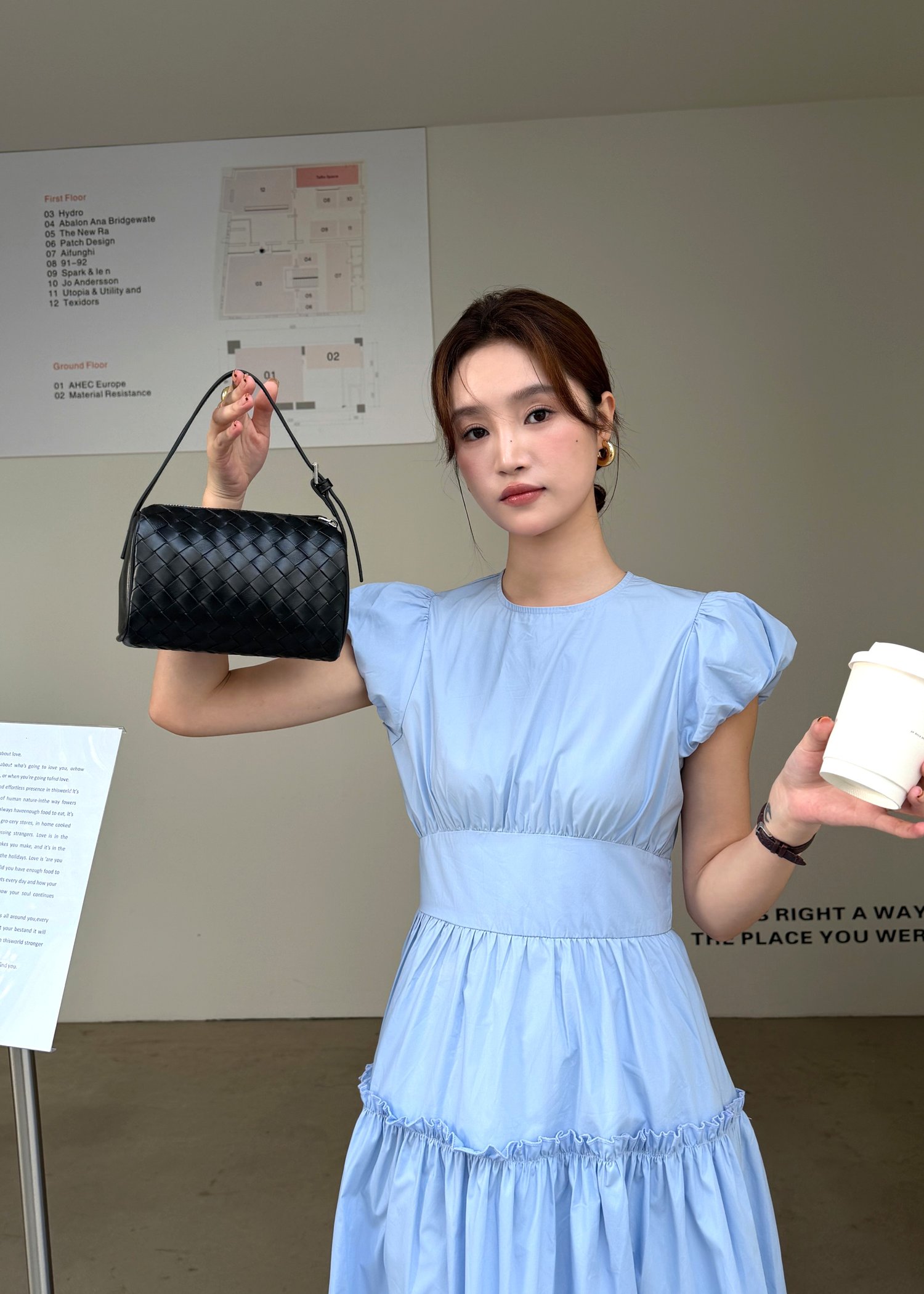 Camille French Maxi Dress in Blue