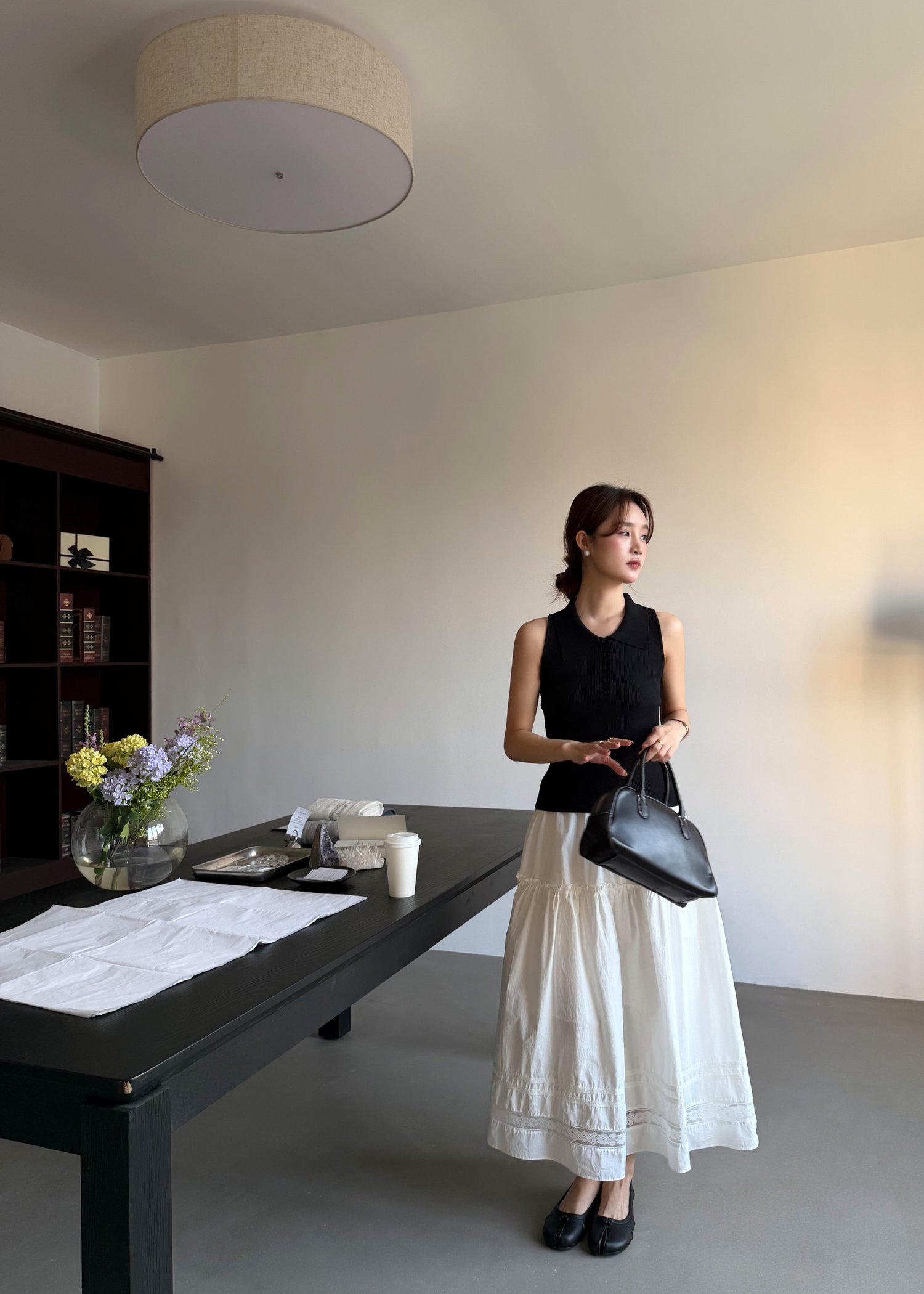 (DEFECT) Nera Cami Knit Top in Black