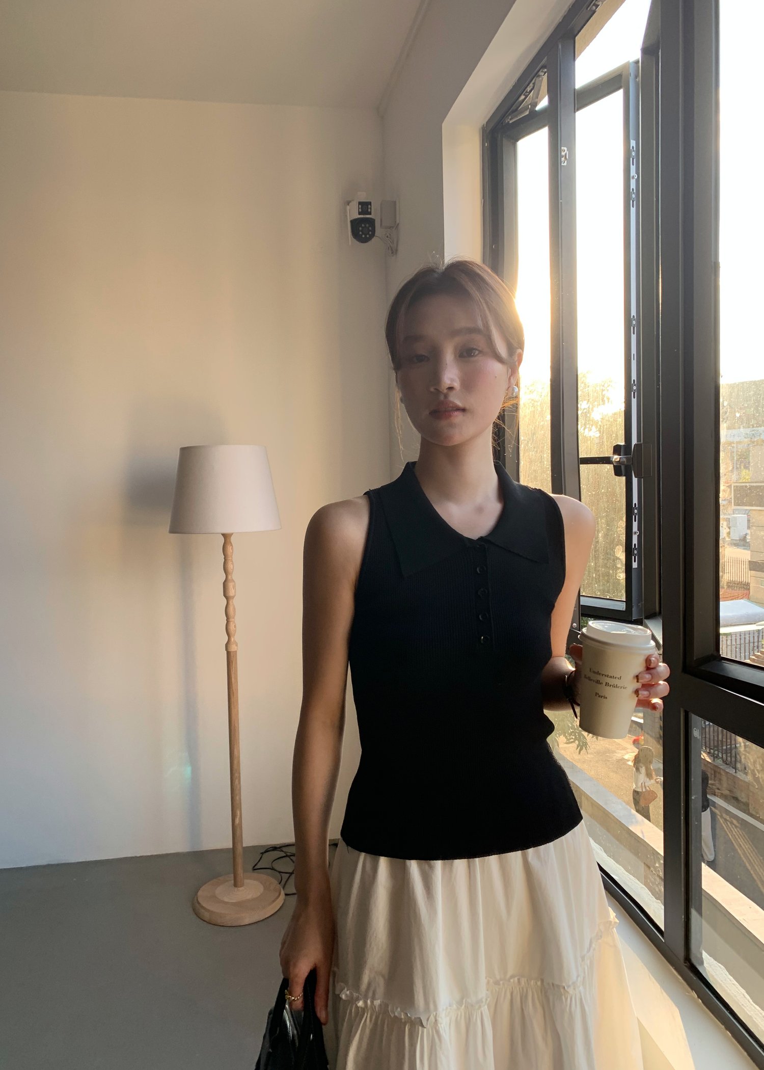 (DEFECT) Nera Cami Knit Top in Black