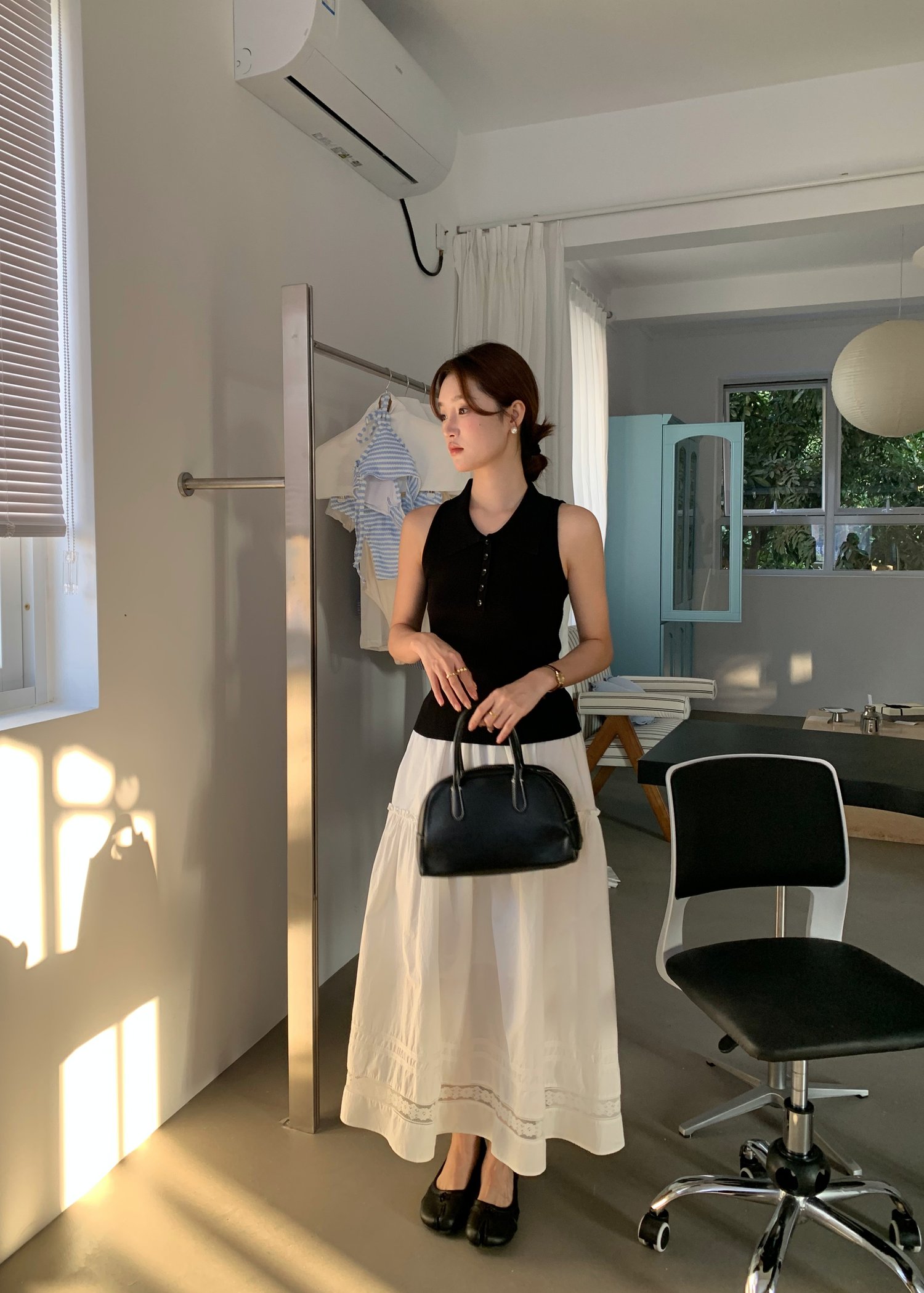 (DEFECT) Nera Cami Knit Top in Black