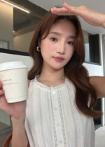 Arine Lacey Pleated Blouse in White