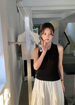 (DEFECT) Nera Cami Knit Top in Black