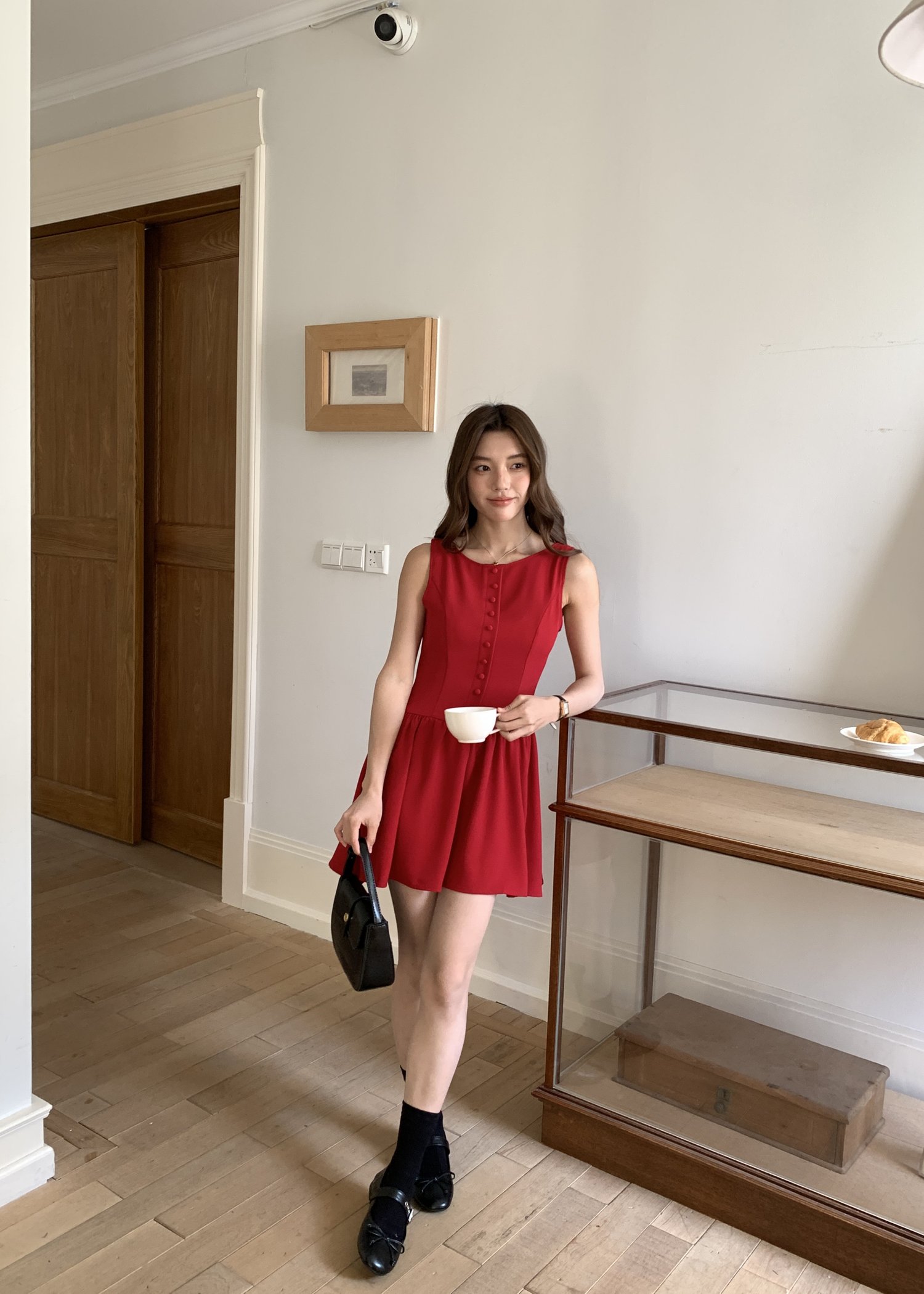 Diana Fleur Mini Dress in Red