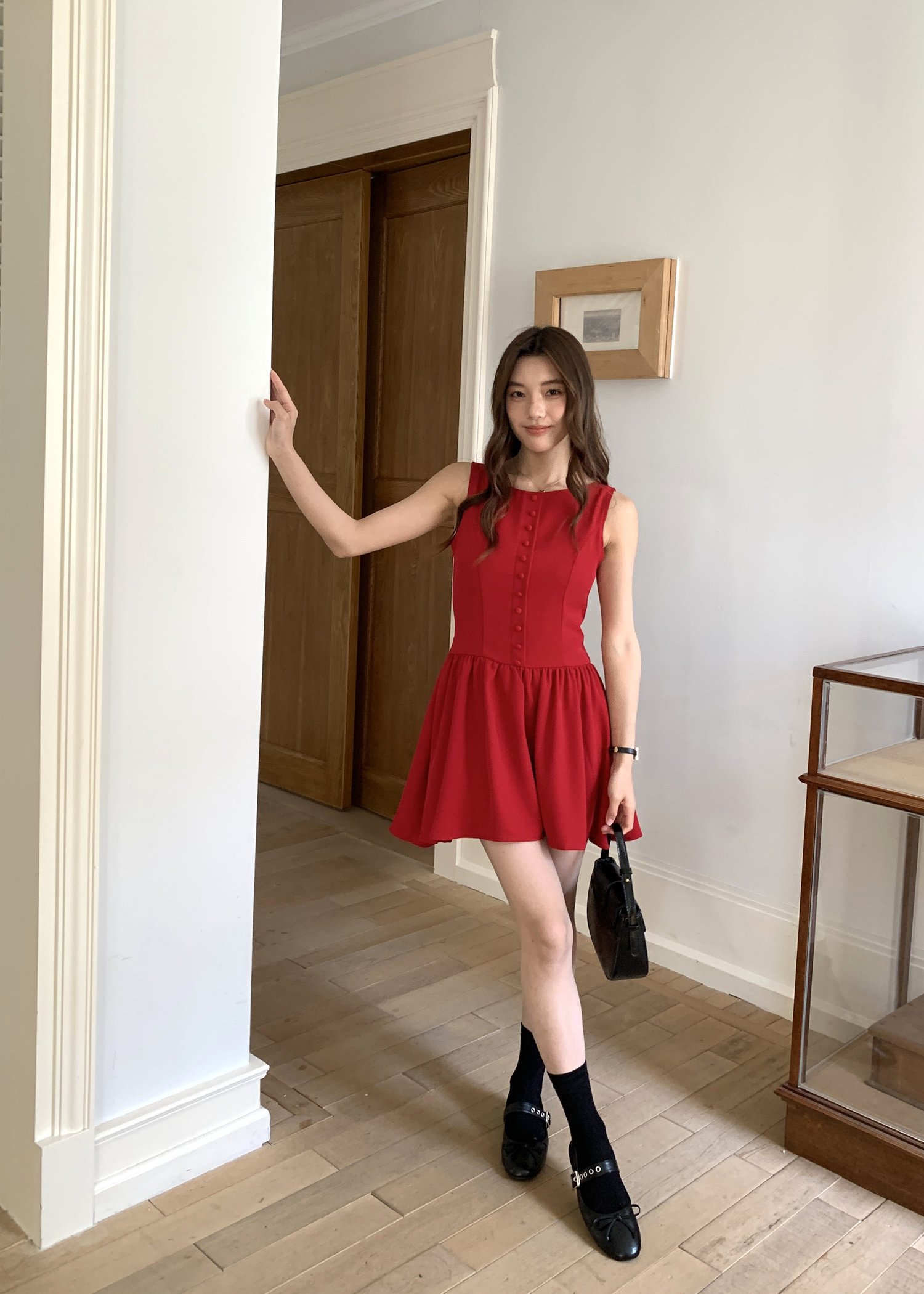 Diana Fleur Mini Dress in Red