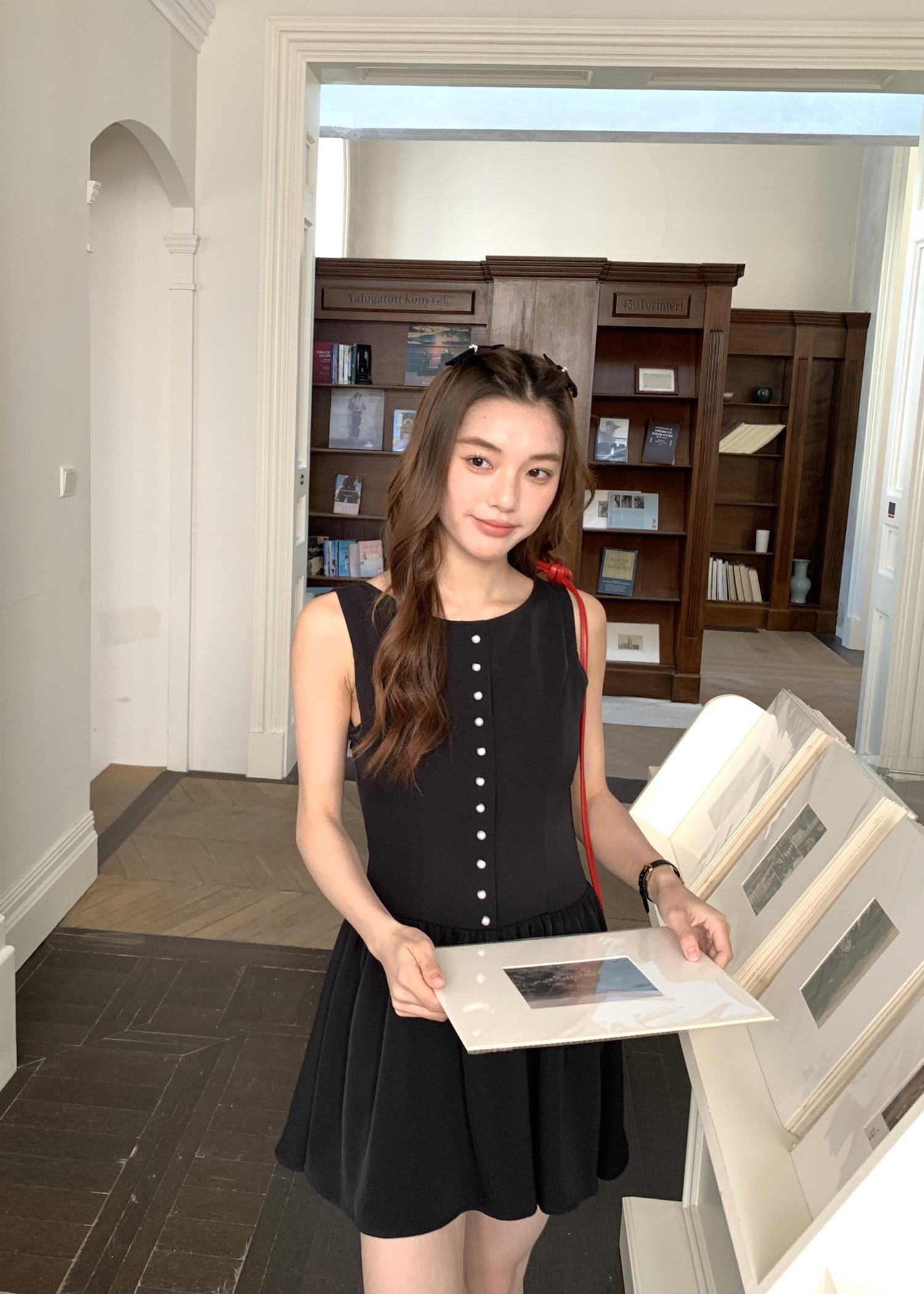 Diana Fleur Mini Dress in Black