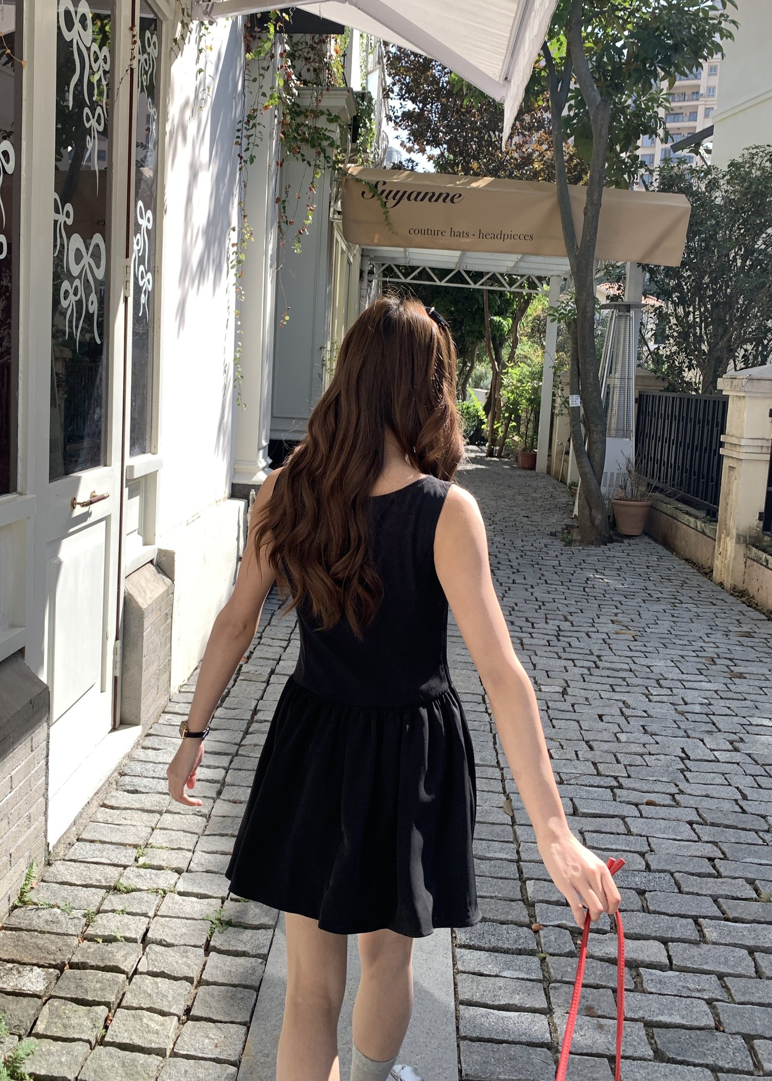 Diana Fleur Mini Dress in Black