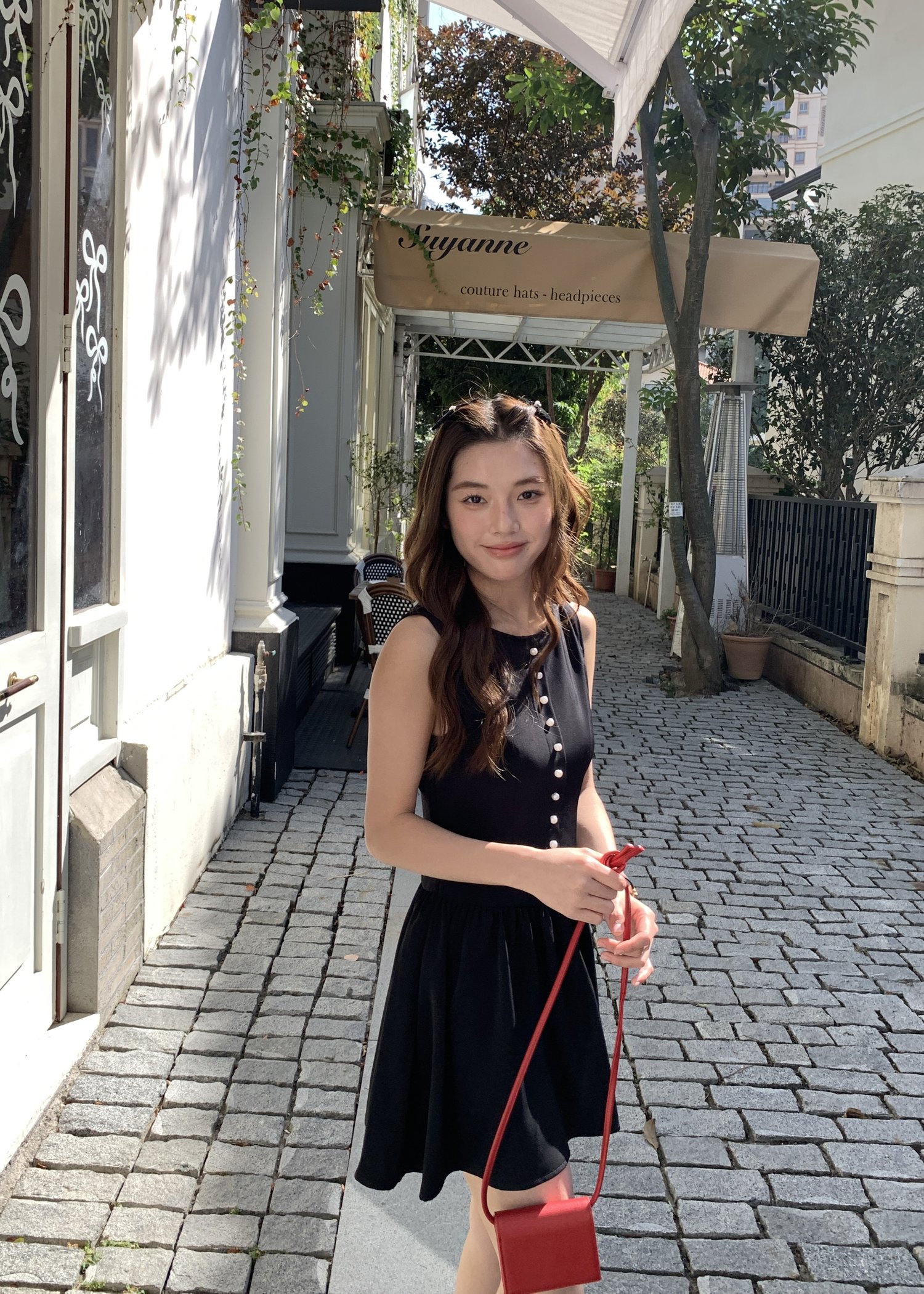 Diana Fleur Mini Dress in Black