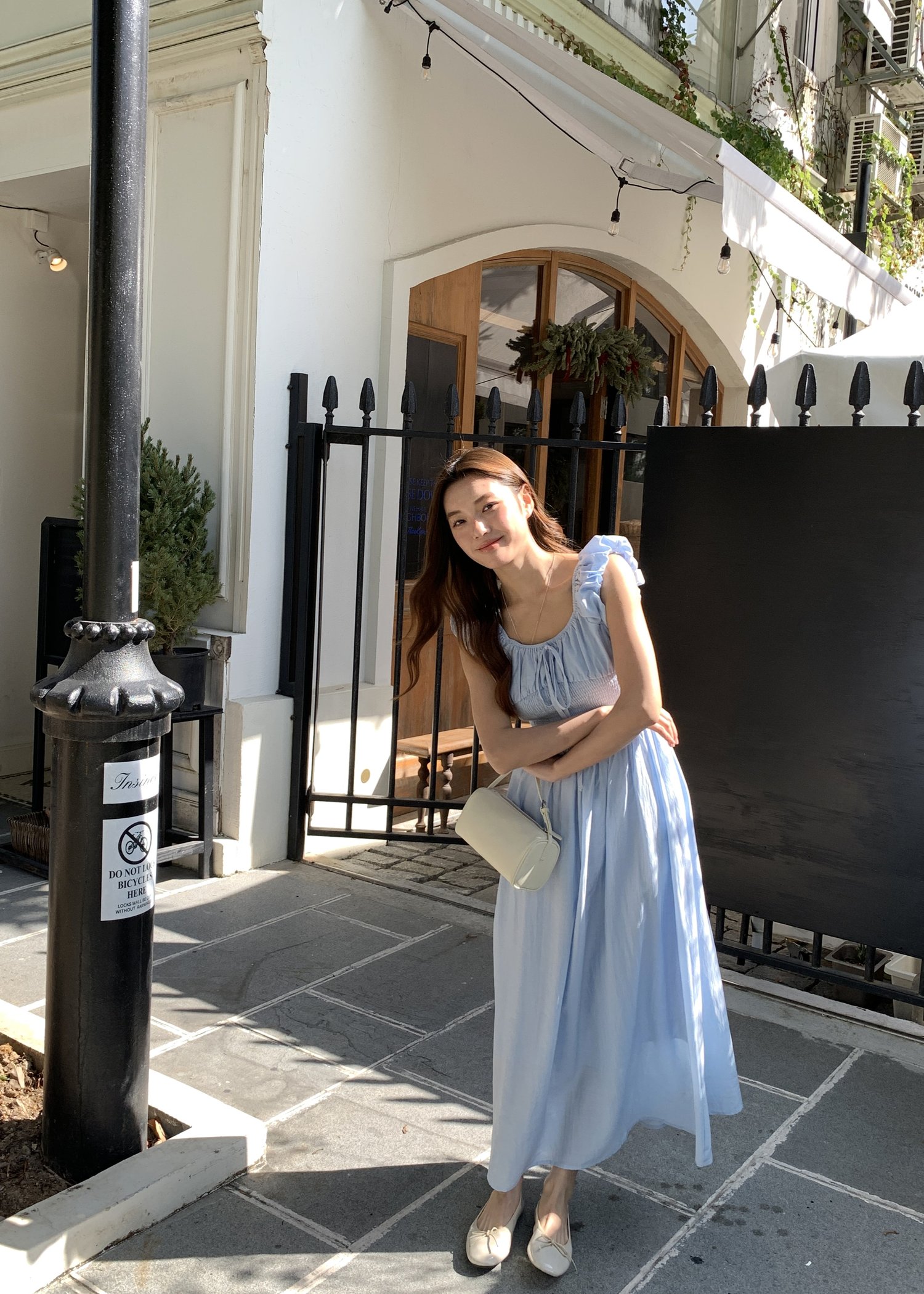 De Luna Long Dress in Baby Blue