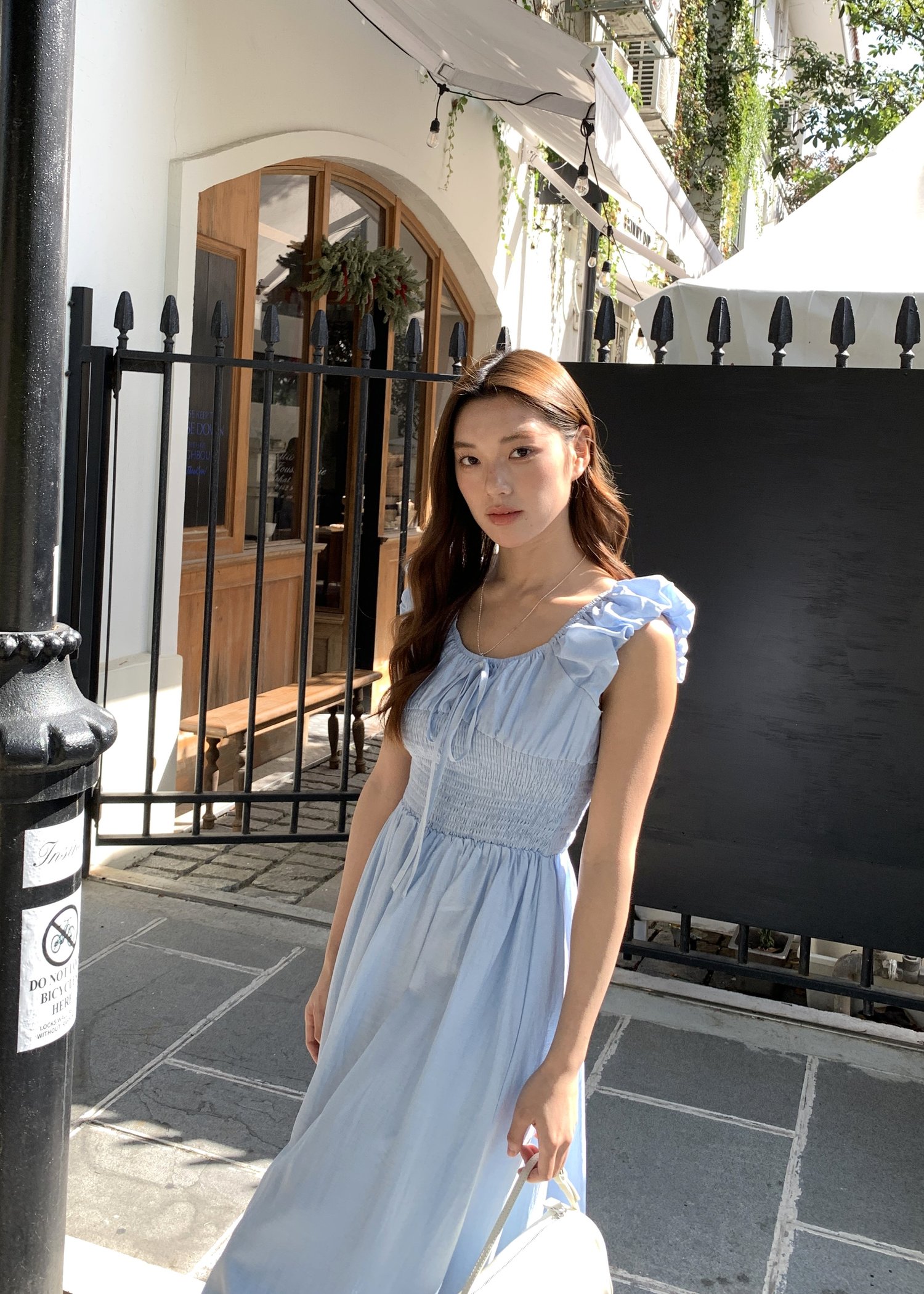 De Luna Long Dress in Baby Blue