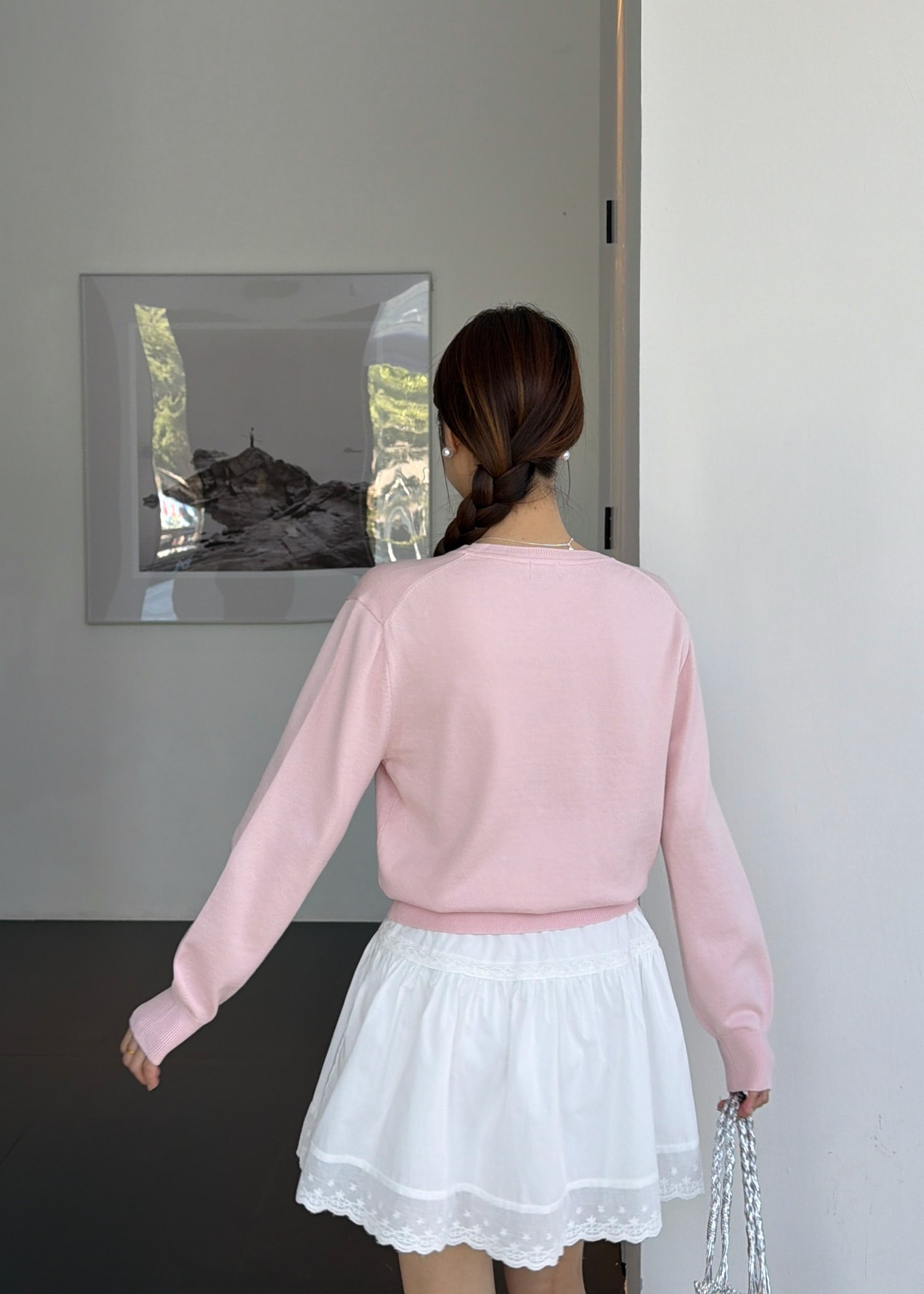 Baby Fluffy Long Sleeve Top in Pink