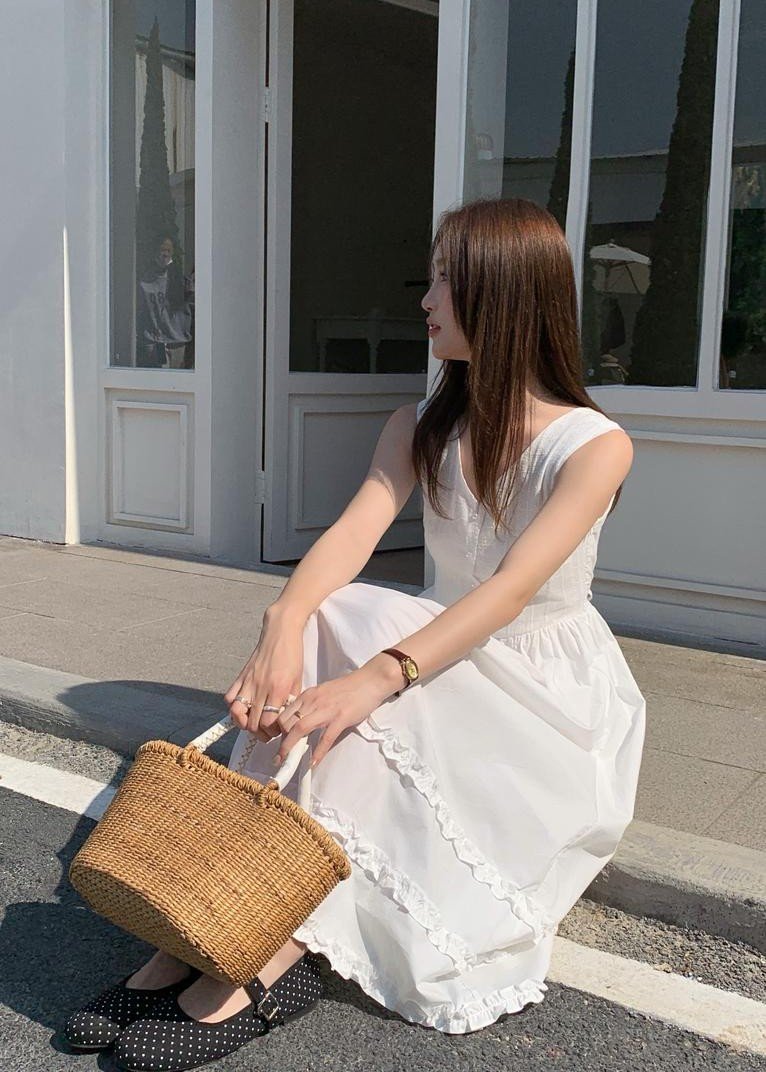 L' Amour Garden Lacey Dress in White