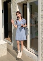 Le' Reve Floral Mini Dress in Blue