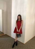 Diana Fleur Mini Dress in Red