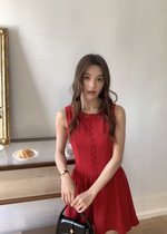 Diana Fleur Mini Dress in Red