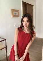 Diana Fleur Mini Dress in Red