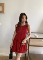 Diana Fleur Mini Dress in Red