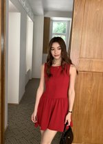 Diana Fleur Mini Dress in Red