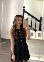 Diana Fleur Mini Dress in Black