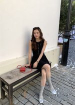 Diana Fleur Mini Dress in Black