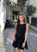 Diana Fleur Mini Dress in Black