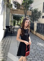 Diana Fleur Mini Dress in Black