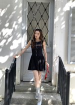 Diana Fleur Mini Dress in Black