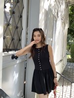 Diana Fleur Mini Dress in Black