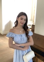 De Luna Long Dress in Baby Blue