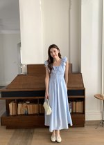 De Luna Long Dress in Baby Blue