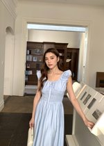 De Luna Long Dress in Baby Blue