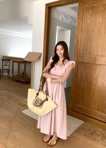 De Luna Long Dress in Baby Pink