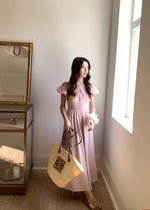 De Luna Long Dress in Baby Pink
