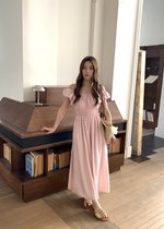 De Luna Long Dress in Baby Pink