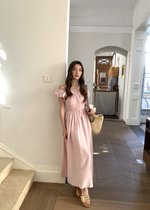 De Luna Long Dress in Baby Pink