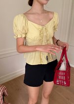 (DEFECT) Colette Ruffles Blouse in Mustard Yellow