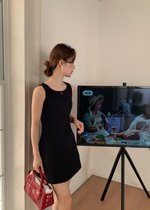 Grace A-line Mini Dress in Black