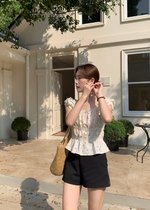 Mona Lacey Floral Top in Milk