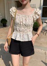 Mona Lacey Floral Top in Milk