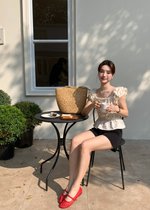 Mona Lacey Floral Top in Milk