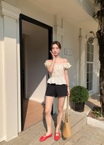 Mona Lacey Floral Top in Milk