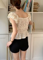 Mona Lacey Floral Top in Milk