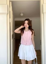 Estelle Tweed Top in Pink