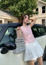 Estelle Tweed Top in Pink