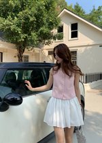 Estelle Tweed Top in Pink